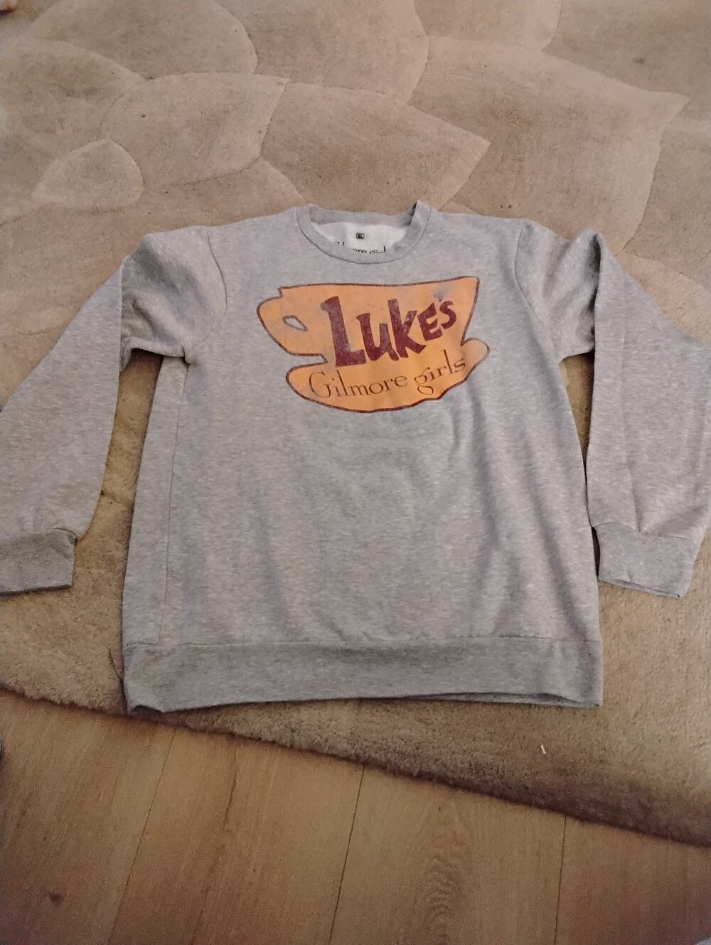 "Luke's" Gray Crewneck Sweatshirt, Size XL.